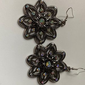 Paparazzi Silver and Iridescent Earrings